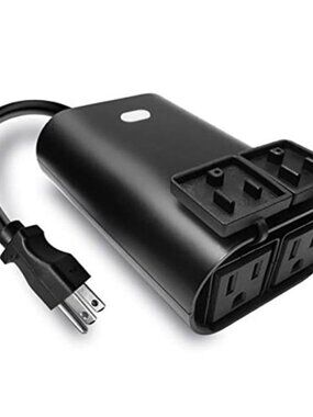 Dual Smart Outlet, Outdoor Zwave Smart Plug, Waterproof Dual On/Off Socket